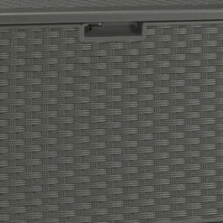 Suncast BMDB12000ST 134-Gallon Extra Large All-Weather UV-Resistant Wicker Pattern Deck Box With Lockable Lid For Garden, Garage, Or Patio, Stoney -Landscape Zone GUEST 7c9ddebf be4f 4480 8f42 5d412c3c7130