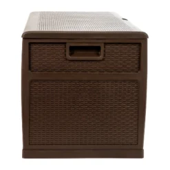 Emma And Oliver 120 Gallon Plastic Deck Box For Outdoor Patio Storage & Deck Organization -Landscape Zone GUEST 7e5890b5 63e8 4048 9307 85cf6bb396f4