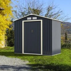Costway Metal Storage Shed For Garden And Tools W/Sliding Double Lockable Doors -Landscape Zone GUEST 7f94ebd4 27fa 4b2b 8e7e 4639c73831e5