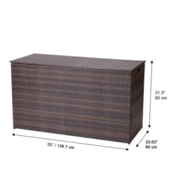 154gal Steel Deck Box Brown - Teamson Home -Landscape Zone GUEST 81174a18 33f8 4fff b760 df3f1aa969d3