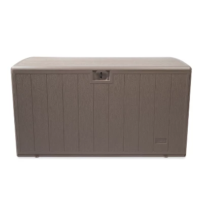 Plastic Development Group 105-Gallon Weather-Resistant Resin Outdoor Storage Patio Deck Box With Gas Shock Lid, Driftwood Gray 6 Plastic Development Group 105-Gallon Weather-Resistant Resin Outdoor Storage Patio Deck Box With Gas Shock Lid, Driftwood Gray - Image 4