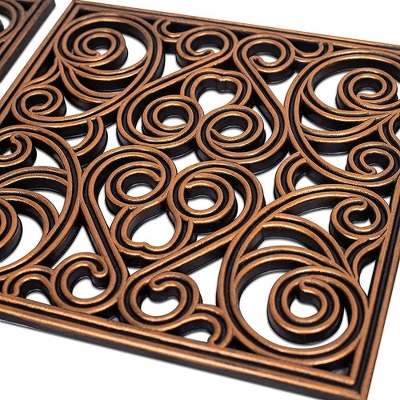 BirdRock Home Rubber Stepping Stone Tiles - 12 X 12" - Set Of 3 - Copper 5 BirdRock Home Rubber Stepping Stone Tiles - 12 X 12" - Set Of 3 - Copper - Image 3