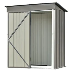 Patio 5ft X 3ft Garden Shed, Metal Lean-to Storage Shed With Lockable Door-ModernLuxe -Landscape Zone GUEST 8a9dac8f 5cc0 4d87 8e2a 415e5069f4b7