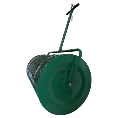 Landzie Metal Mesh Basket Lawn And Garden Rolling Yard Soil, Peat Moss, Manure, And Compost Topdressing Push Spreader 4 Landzie Metal Mesh Basket Lawn And Garden Rolling Yard Soil, Peat Moss, Manure, And Compost Topdressing Push Spreader - Image 2