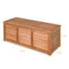 Costway 47 Gallon Deck Storage Acacia Wood Organization Toys Cushions Tools