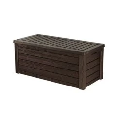 Keter Westwood 150 Gallon All Weather Outdoor Patio Storage Deck Box And Bench -Landscape Zone GUEST 91f626c5 70ee 439c 8d53 4629994a70d9