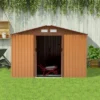 Outsunny Metal Storage Shed Garden Tool House With Double Sliding Doors, 4 Air Vents For Backyard, Patio -Landscape Zone GUEST 96c6af0d bda4 4a1e a770 853031191ad4