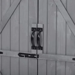 5.8ftx3ft Outdoor Wood Lean-to Storage Shed Tool Organizer With Waterproof Asphalt Roof, Lockable Doors, 3-tier Shelves-ModernLuxe -Landscape Zone GUEST 974b65aa 13df 429f bc71 7dbcf002eeab