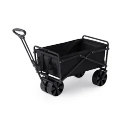 Seina Heavy Duty Steel Collapsible Folding Outdoor Portable Utility Cart Wagon With All Terrain Plastic Wheels And 150 Pound Capacity, Blue/Gray -Landscape Zone GUEST 979e053d a562 4d32 a3ce 3f76a975ad88