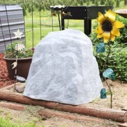 Sunnydaze Decor Sunnydaze Outdoor Lightweight Polyresin Landscape Rock Septic Cover With Stakes - 21.5" -Landscape Zone GUEST 9846a402 d1cf 4fa4 997a 48053d7c2d0f