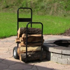 Sunnydaze Decor Sunnydaze Indoor/Outdoor Steel Rolling Firewood Log Cart Carrier With Wheels - 1/8 Face Cord - Black 17 Sunnydaze Decor Sunnydaze Indoor/Outdoor Steel Rolling Firewood Log Cart Carrier With Wheels - 1/8 Face Cord - Black -Landscape Zone GUEST 9b2d0b47 065e 47bd 8b4d 0e979c67fc82