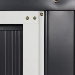 Outsunny 11' X 13' Metal Storage Shed Garden Tool House With Double Sliding Doors, 4 Air Vents For Backyard, Patio, Lawn Dark Gray -Landscape Zone GUEST 9d27788c 63c0 4c65 af37 fca7e07bc5a0