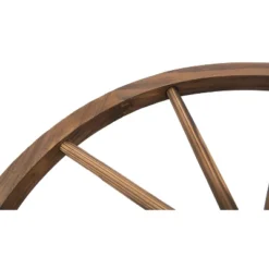 Outsunny 3.3ft Wooden Garden Bridge Arc Footbridge With Half-Wheel Style Railings & Solid Fir Construction, Stained Wood -Landscape Zone GUEST 9e36c166 55a0 401d aa27 2deb963770a4