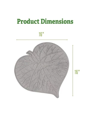 Leaf Garden Stepping Stone | Decorative Walkway Stepping Stones For Outdoor Garden Flowerbed & Lawn Yard Pathway | Weatherproof & Anti-Slip Rubber 3 Leaf Garden Stepping Stone | Decorative Walkway Stepping Stones For Outdoor Garden Flowerbed & Lawn Yard Pathway | Weatherproof & Anti-Slip Rubber