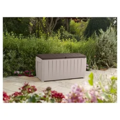 Novel 90 Gallon Outdoor Storage Box - Beige/Brown - Keter -Landscape Zone GUEST 9f98f0f3 15fa 41b6 b1dd 98c6a6b336e0