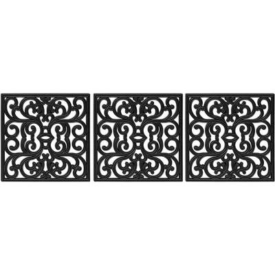 BirdRock Home Rubber Stepping Stone Tiles - 15 X 15" - Set Of 3 - Black 3 BirdRock Home Rubber Stepping Stone Tiles - 15 X 15" - Set Of 3 - Black