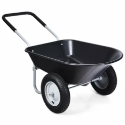 Costway 2 Tire Wheelbarrow Cart Heavy-duty Dolly Utility Cart Black 19 Costway 2 Tire Wheelbarrow Cart Heavy-duty Dolly Utility Cart Black -Landscape Zone GUEST a24320c6 8c6a 4ff1 8cc3 72c3ad01e524