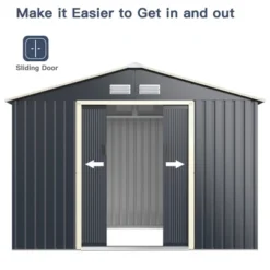 Costway Outdoor Tool Storage Shed Large Utility Storage House W/ Sliding Door -Landscape Zone GUEST a2b311ed 8a2a 433c 87c3 7fe90e43da1e