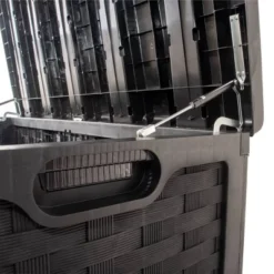 Starplast 153 Gallon Plastic Deck Box Black -Landscape Zone GUEST a35af031 4708 45a7 9043 0675fac7d2bf