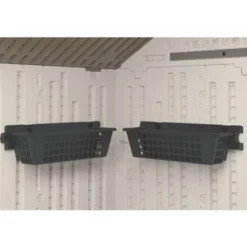 Suncast 25" X 7.25" X 7" Resin Shelf Basket Accessory With EZ Bolt Assembly For Select Outdoor Shed Storage Models, Black (2-Pack) -Landscape Zone GUEST a6921160 263e 4af5 99f0 1c7c54fd43f1
