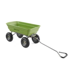 Gorilla Carts 600 Pound Capacity Heavy Duty Poly Yard Garden Steel Quick Dump Utility Wheelbarrow Wagon Trolley Cart With Straight Pull Handle, Green 8 Gorilla Carts 600 Pound Capacity Heavy Duty Poly Yard Garden Steel Quick Dump Utility Wheelbarrow Wagon Trolley Cart With Straight Pull Handle, Green -Landscape Zone GUEST aa1e739e 4f60 46c9 8e56 6013d72e484a