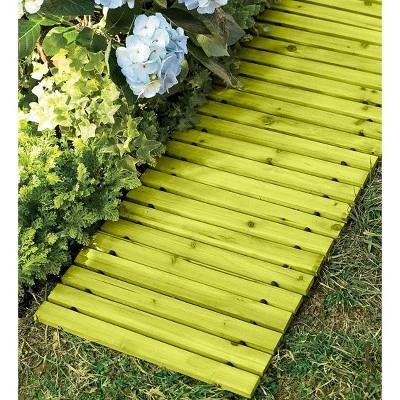 Roll-Out Straight Mossy Green Hardwood Garden And Yard Pathway, 8'L X 18"W 3 Roll-Out Straight Mossy Green Hardwood Garden And Yard Pathway, 8'L X 18"W
