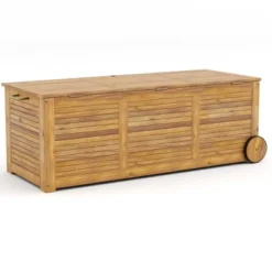 Costway 48 Gallon Acacia Wooden Patio Storage Deck Box Outdoor Storage Box With Wheels 19 Costway 48 Gallon Acacia Wooden Patio Storage Deck Box Outdoor Storage Box With Wheels -Landscape Zone GUEST b2ef382c 7342 463e 921e 4fd8f36987b7
