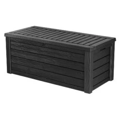 Keter Westwood 150 Gallon All Weather Outdoor Patio Storage Deck Box And Bench -Landscape Zone GUEST ba5574ae 0510 4904 8878 6c6b956795d0