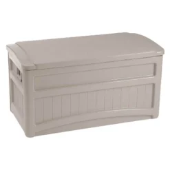 Suncast 73 Gallon Outdoor Patio Deck Storage Organization Box, Taupe (2 Pack) -Landscape Zone GUEST babaa122 89a6 407d 82be 9541af879e50