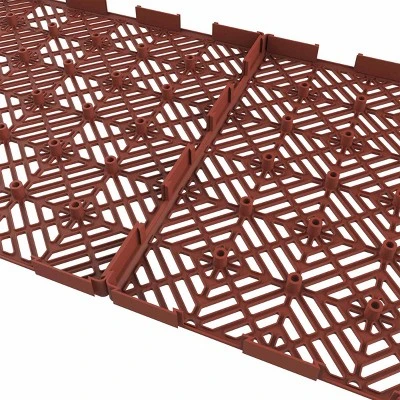 Nature Spring Interlocking Open Patterned Terracotta Patio And Deck Flooring Tiles - Set Of 6 7 Nature Spring Interlocking Open Patterned Terracotta Patio And Deck Flooring Tiles - Set Of 6 - Image 5