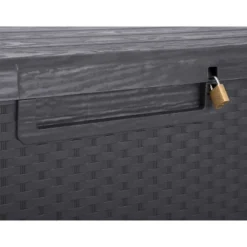 Toomax Z175E097 Portofino Weather Resistant Heavy Duty 90 Gallon Novel Resin Outdoor Deck Box, Gray (2 Pack) -Landscape Zone GUEST bd1ea807 45b9 4bcb 9afa 1a18726c278c