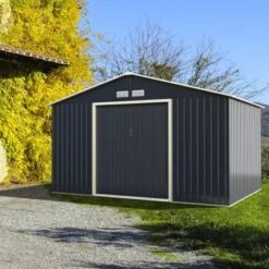 Costway Metal Storage Shed For Garden And Tools W/Sliding Double Lockable Doors -Landscape Zone GUEST bd97462d 04f6 470f a8b7 3aadcc650687
