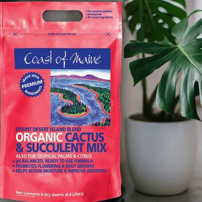 Coast Of Maine Indoor Outdoor Mount Desert Island Blend Organic Cactus And Succulent Potting Soil Mix With Beneficial Nutrients, 8 Quart Bag 6 Coast Of Maine Indoor Outdoor Mount Desert Island Blend Organic Cactus And Succulent Potting Soil Mix With Beneficial Nutrients, 8 Quart Bag - Image 4