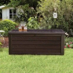 Keter Westwood 150 Gallon All Weather Outdoor Patio Storage Deck Box And Bench -Landscape Zone GUEST bfb29355 0785 48c8 89cc 29f0ca4356af