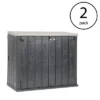 Toomax Storer Plus XL 44 Cubic Foot Resin Weather Resistant Outdoor Horizontal Storage Shed Cabinet For Trash Cans And Yard Tools (2 Pack) 1 Toomax Storer Plus XL 44 Cubic Foot Resin Weather Resistant Outdoor Horizontal Storage Shed Cabinet For Trash Cans And Yard Tools (2 Pack) -Landscape Zone GUEST c0c70ee0 7799 44f6 b715 f4885f763d80