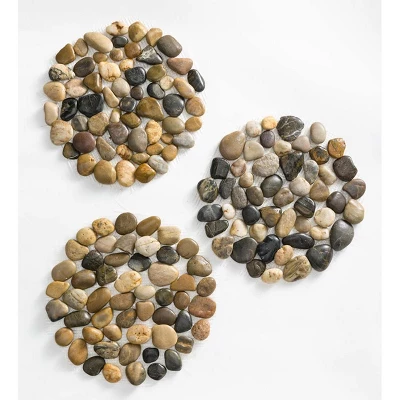 Wind & Weather Natural River Rock Stepping Stones, Set Of 3 5 Wind & Weather Natural River Rock Stepping Stones, Set Of 3 - Image 3