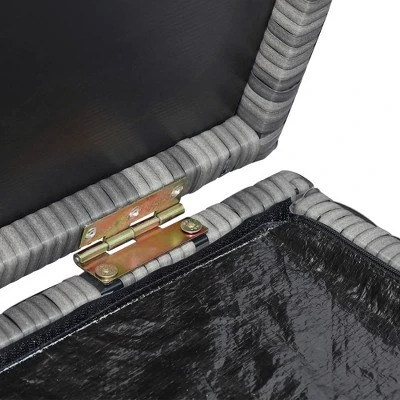 Teamson Home Wicker 154 Gallon Outdoor Deck Box For Cushions Storage, Gray 12 Teamson Home Wicker 154 Gallon Outdoor Deck Box For Cushions Storage, Gray - Image 10