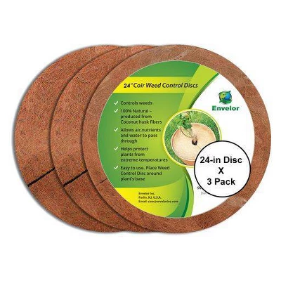 Envelor 3pk 24" Coco Coir Plant Cover Mulch Mat 6 Envelor 3pk 24" Coco Coir Plant Cover Mulch Mat - Image 4