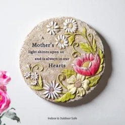 Evergreen 10" A Mother's Light Memorial Stepping Stone, Indoor And Outdoor Decor For Home, Lawn And Garden -Landscape Zone GUEST c7a7d8ca beb4 489b b48c ea337778156f