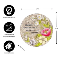 Evergreen 10" A Mother's Light Memorial Stepping Stone, Indoor And Outdoor Decor For Home, Lawn And Garden -Landscape Zone GUEST ca36da4a d91b 4a80 bbb9 e1136ad26fb0