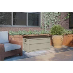 Suncast Resin Deck Box With Wheels 78gal - Taupe/Brown 6 Suncast Resin Deck Box With Wheels 78gal - Taupe/Brown -Landscape Zone GUEST d1c3469a 85e1 490e b995 98d6faaa917c