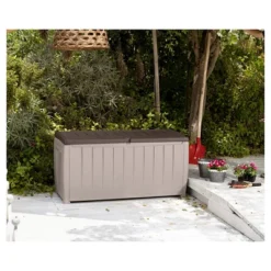 Novel 90 Gallon Outdoor Storage Box - Beige/Brown - Keter -Landscape Zone GUEST d1c9fe73 bbfd 493b 91fe f8d2d8ce4b05