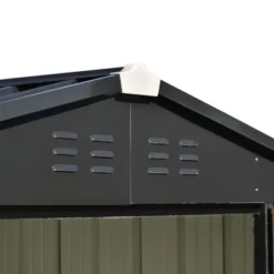 Patio 8ft X6ft Metal Storage Shed With Lockable Doors, Tool Cabinet With Vents And Foundation Frame-ModernLuxe -Landscape Zone GUEST d2f96065 0d40 4ae4 8bcc 9041496c73e5
