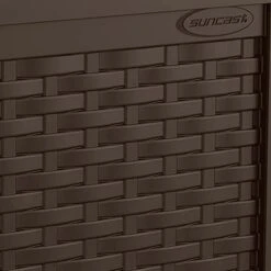 Suncast 22 Gallon Indoor Or Outdoor Backyard Patio Small Storage Deck Box With Attractive Bench Seat And Reinforced Lid, Java (2 Pack) -Landscape Zone GUEST d34b6528 c18c 4a6e 86ff 0a3bef5297eb