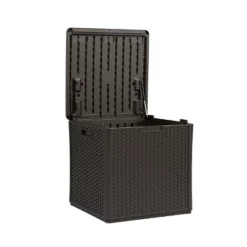 Suncast Storage Cube Resin Wicker 60 Gallon -Landscape Zone GUEST d39ef846 ec07 4d5a 922a a436cc49b881
