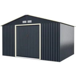 Costway Metal Storage Shed For Garden And Tools W/Sliding Double Lockable Doors -Landscape Zone GUEST d5d2dcc5 7a8e 4310 b4e0 437e5c455609