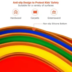 Costway 5pcs Kids Balance Stepping Stones Indoor & Outdoor Coordination & Balance Toy -Landscape Zone GUEST de68fe23 f9e3 4112 b67c b215c3fa8b1f