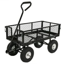 Sunnydaze Decor Sunnydaze Outdoor Lawn And Garden Heavy-Duty Durable Steel Mesh Utility Wagon Cart With Removable Sides 27 Sunnydaze Decor Sunnydaze Outdoor Lawn And Garden Heavy-Duty Durable Steel Mesh Utility Wagon Cart With Removable Sides -Landscape Zone GUEST df6ec4d7 2009 4220 8301 350735233522