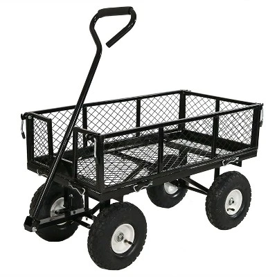Sunnydaze Decor Sunnydaze Outdoor Lawn And Garden Heavy-Duty Durable Steel Mesh Utility Wagon Cart With Removable Sides 14 Sunnydaze Decor Sunnydaze Outdoor Lawn And Garden Heavy-Duty Durable Steel Mesh Utility Wagon Cart With Removable Sides - Image 12