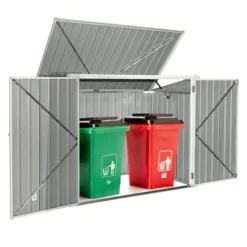 Costway 6x3FT Horizontal Storage Shed 68 Cubic Feet For Garbage Cans Tools Accessories 17 Costway 6x3FT Horizontal Storage Shed 68 Cubic Feet For Garbage Cans Tools Accessories -Landscape Zone GUEST e0a1c66f 61b2 4e83 a4af 5399679dc07a